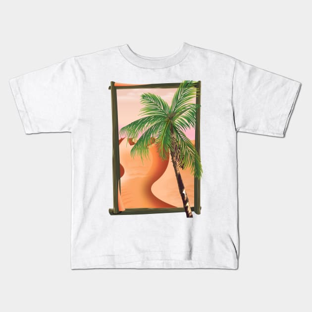 Desert and Palm Trees Kids T-Shirt by nickemporium1